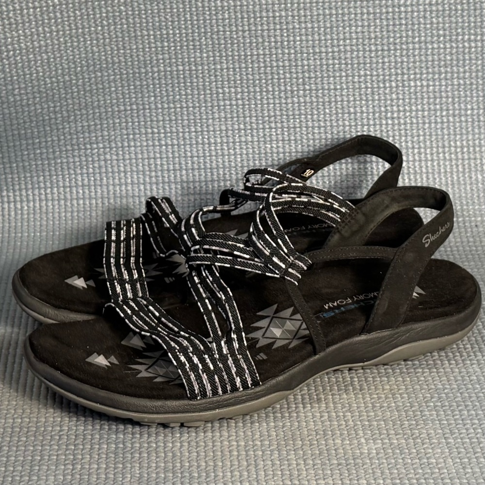 Skechers Women's Reggae Slim Stretch Appeal Slingback Sandals Size 10